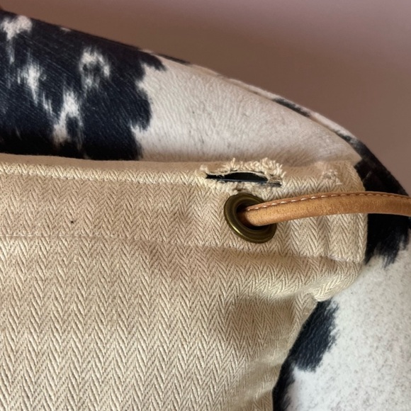 HERMES SELLIER vintage 1970s feed bag canvas purse - Picture 9 of 15